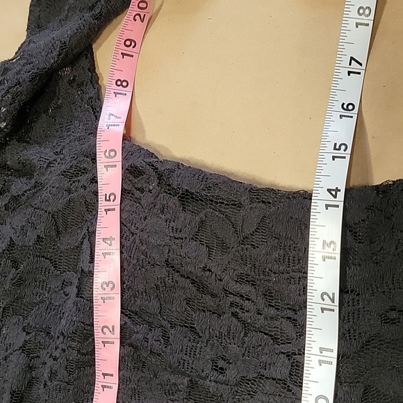 Broadway & Broome Size 0 Black Lace "Little Black Dress" Lined with Slip Dress. - Picture 9 of 15